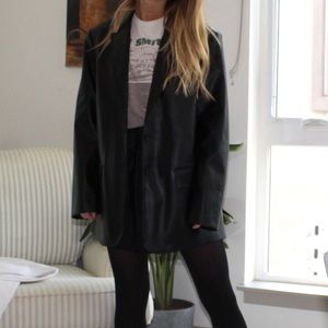 Zara Oversized Leather Jacket